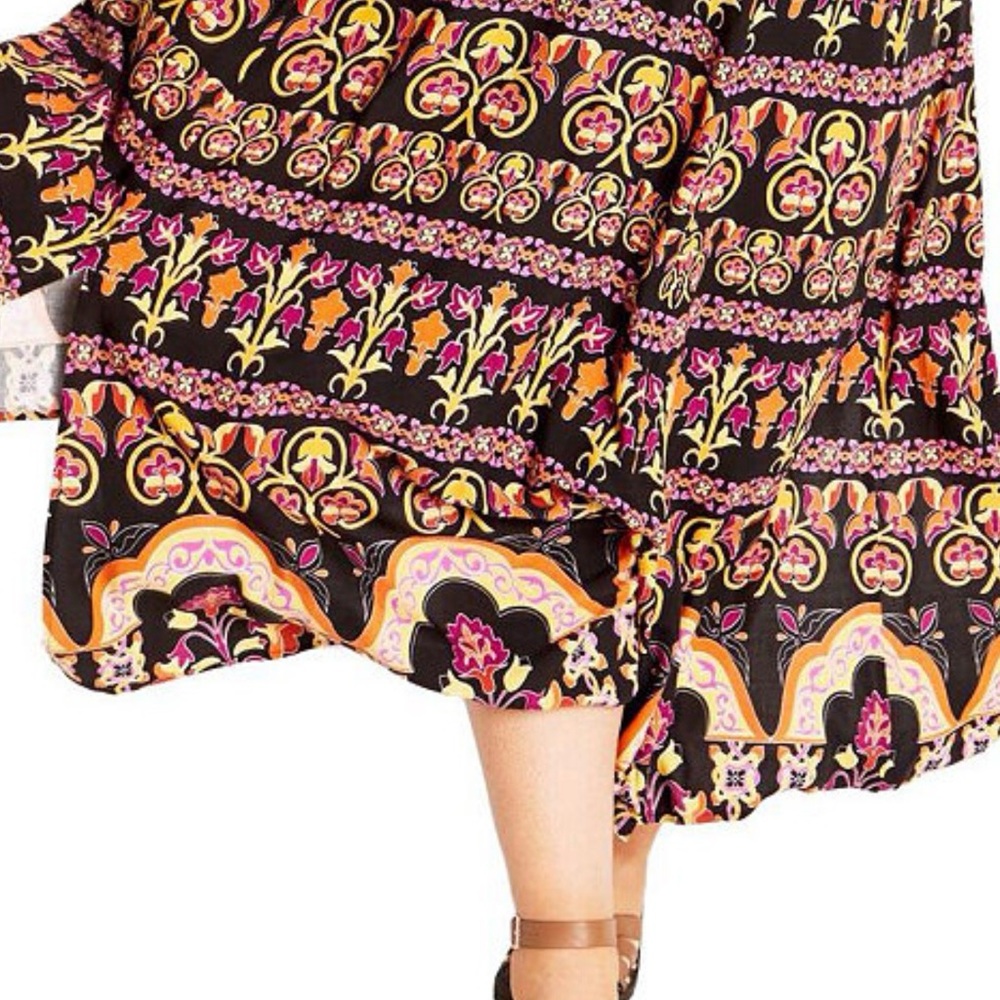 Avenue Women's Raelynn Border Maxi Dress - Multicolor - Picture 4 of 4